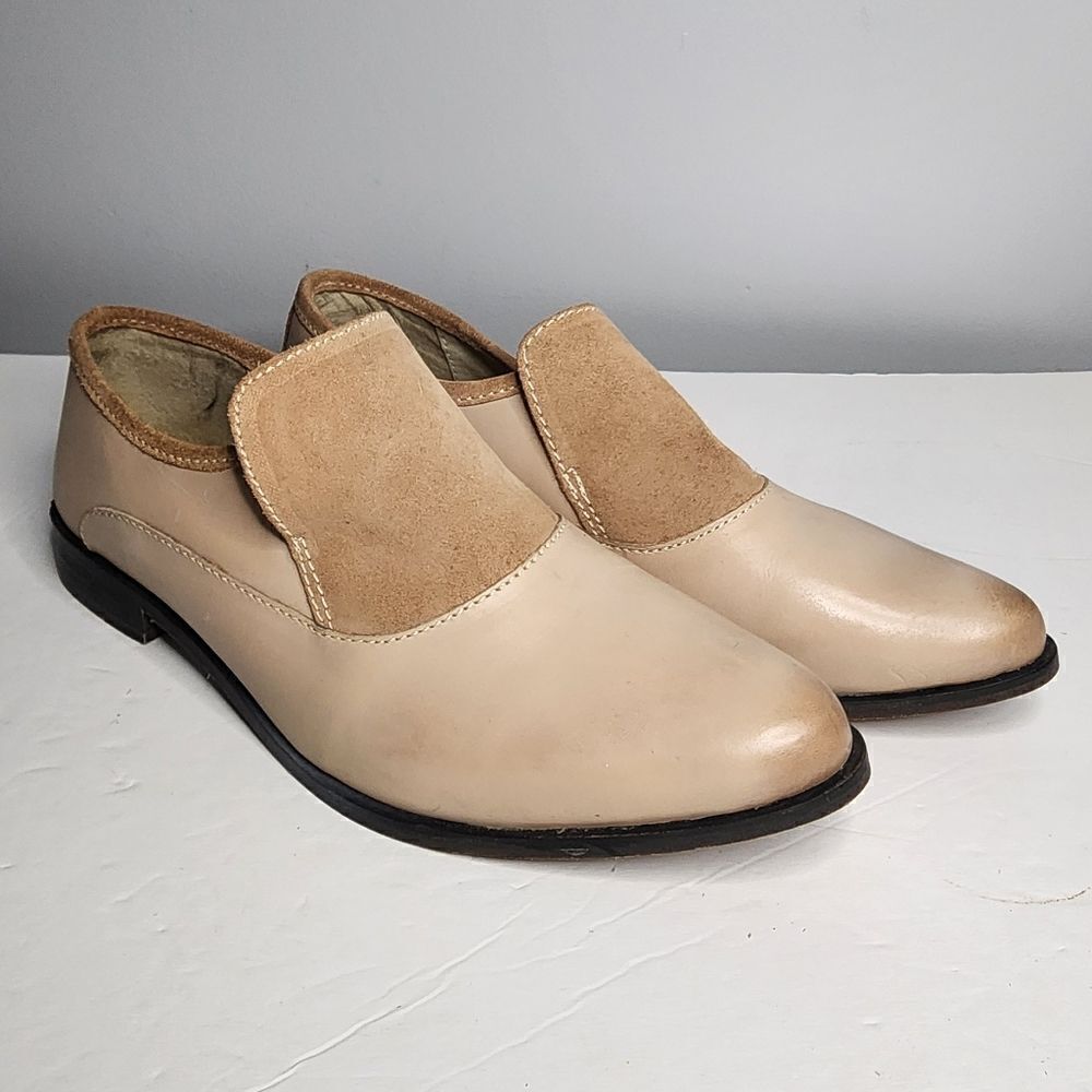 Free People Brown Tan Slip On Loafers Size Euro 41  H1755 Leather